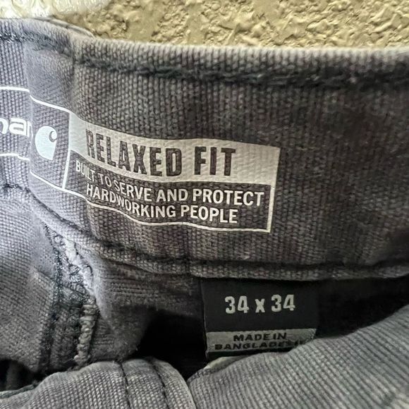 Carhartt Double Knee Gray Pants 34X34 - Picture 8 of 8